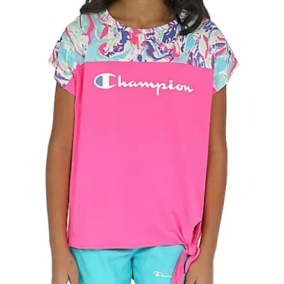 NWT Champion Girls 2-Pack Active Wear UPF 30 Moisture Wicking T-shirts Knockout - Picture 2 of 10